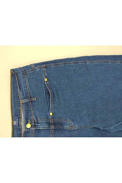 fiora blue Modré dámské džíny s vysokým pasem a rozparkem Vel. IT 46 | fiora blue | obrázek 3