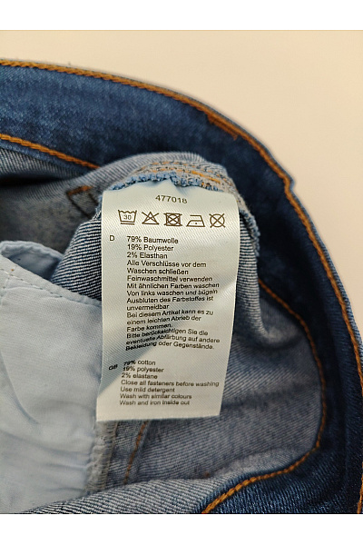 fiora blue Modré dámské džíny s vysokým pasem a rozparkem Vel. IT 46 | fiora blue | obrázek 5