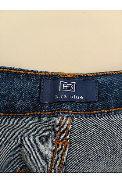 fiora blue Modré dámské džíny s vysokým pasem a rozparkem Vel. IT 46 | fiora blue | obrázek 6