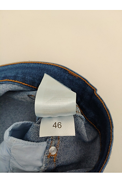 fiora blue Modré dámské džíny s vysokým pasem a rozparkem Vel. IT 46 | fiora blue | obrázek 7