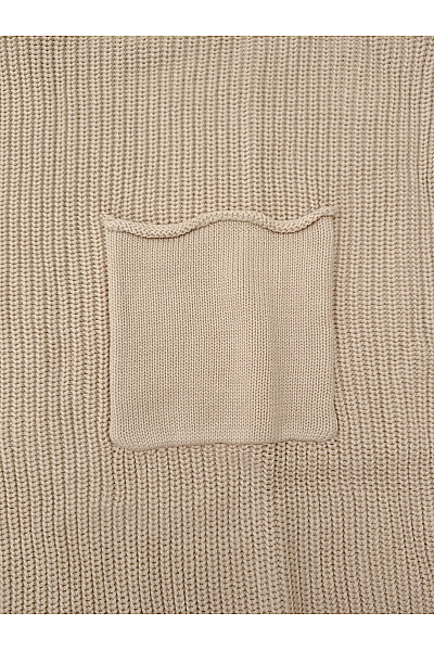 C'est tout Béžová pletená oversize vesta s kapsou Vel. DE 42 | C'est tout | obrázek 3