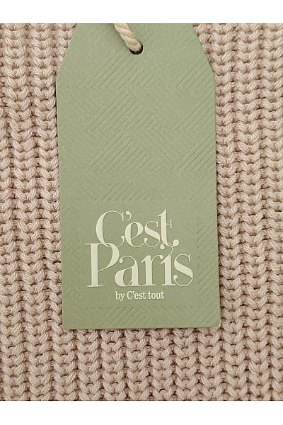C'est tout Béžová pletená oversize vesta s kapsou Vel. DE 42 | C'est tout | obrázek 5