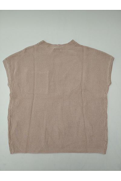 C'est tout Béžová pletená oversize vesta s kapsou Vel. DE 42 | C'est tout | obrázek 7