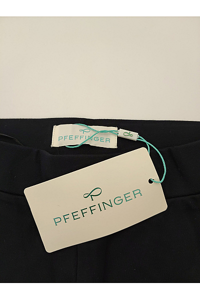 PFEFFINGER Černé elegantní kalhoty s vysokým pasem a lampasem Vel. DE 17 | PFEFFINGER | obrázek 4