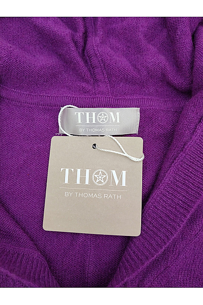 THOM By Thomas Rath Fialový kašmírový pulovr s kapucí Velikost DE 38 | THOM By Thomas Rath | obrázek 7