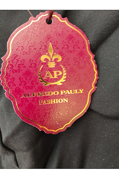 Alfredo Pauly Černé elegantní společenské kalhoty s vysokým pasem Vel. DE 46 | Alfredo Pauly | obrázek 3