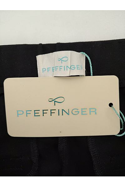 PFEFFINGER Černé elegantní kalhoty s lampasem a vysokým pasem Velikost DE 38 | PFEFFINGER | obrázek 4