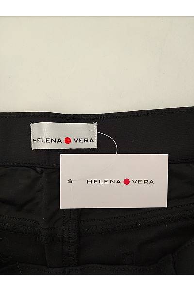 HELENA VERA Černé bavlněné kalhoty s vysokým pasem a kapsami Vel. DE 38 | HELENA VERA | obrázek 4