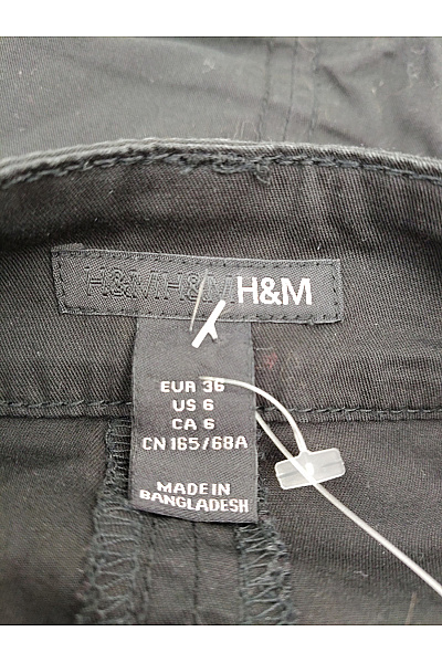 HM Černá sukně s páskem a kapsami Velikost 36 | HM  | obrázek 8
