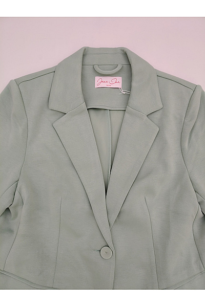 Jana Ina Dámské khaki blejzr s jedním knoflíkem elegantní Velikost EU 38 | Jana Ina | obrázek 3