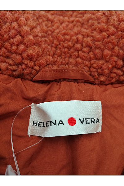HELENA VERA Dámská prošívaná zimní bunda s beránkem oranžová Velikost DE 44 | HELENA VERA | obrázek 6