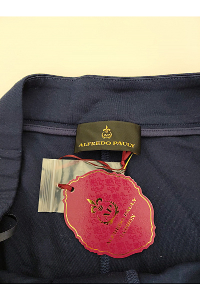 Alfredo Pauly Modré elegantní společenské kalhoty s vysokým pasem Velikost DE 42 | Alfredo Pauly | obrázek 4