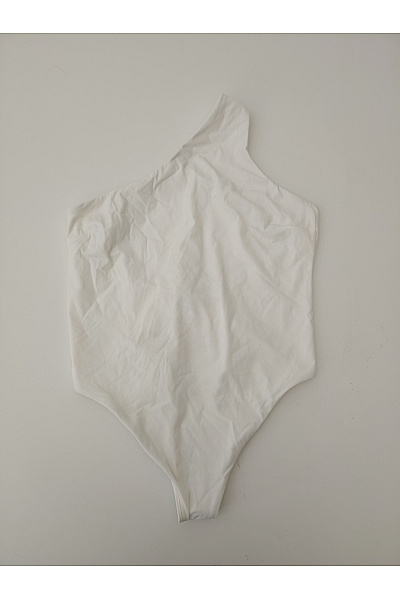 Calvin Klein Bílé Asymetrické Jednodílné Plavky Velikost XL