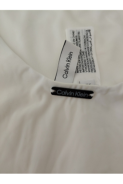 Calvin Klein Bílé asymetrické jednodílné plavky Velikost XL | Calvin Klein | obrázek 5