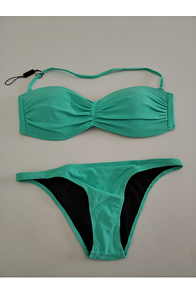 Ocean Blue Zelené Dvoudílné Bikiny Bez Ramínek Vel. L