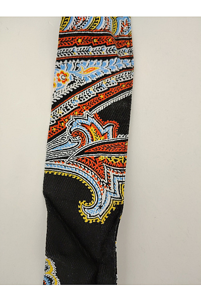 Černý úzký pásek s paisley vzorem | Unimoda | obrázek 2