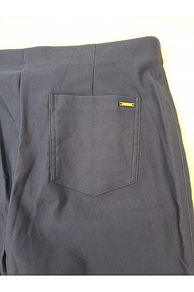 Modré elegantní společenské kalhoty s vysokým pasem Velikost L | Unimoda | obrázek 5