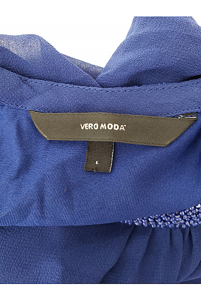 VERO MODA Modrá elegantní halenka bez rukávů s kamínky Vel. L | VERO MODA | obrázek 6