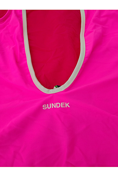SUNDEK Růžové jednodílné plavky bez výztuže Velikost 16 | SUNDEK | obrázek 6