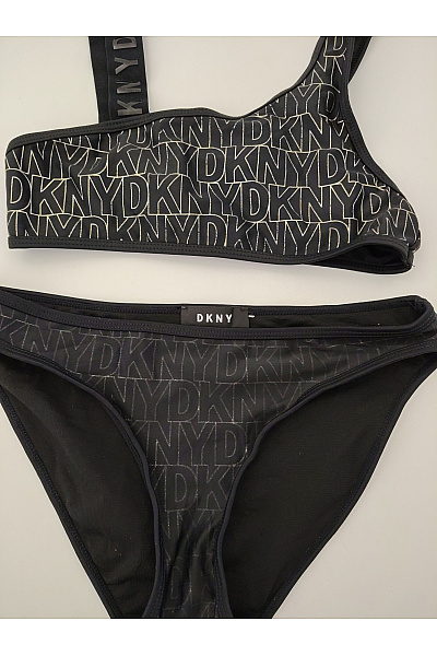 Donna Karan Černé dvoudílné asymetrické sportovní plavky | Donna Karan | obrázek 2