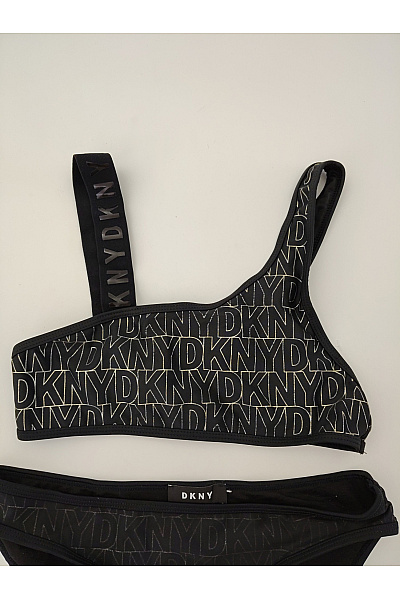 Donna Karan Černé dvoudílné asymetrické sportovní plavky | Donna Karan | obrázek 3