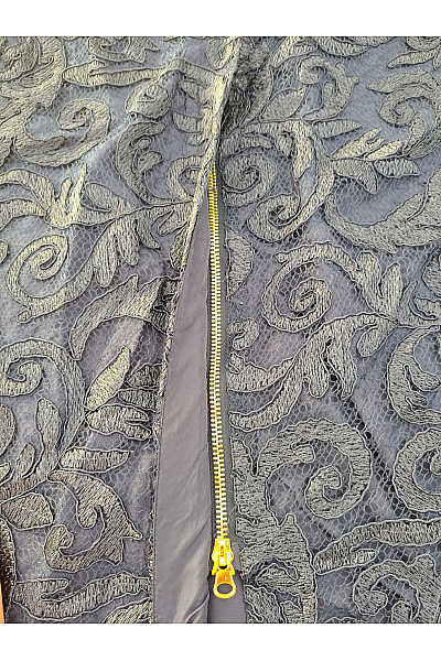 Alfredo Pauly Modrý vzorovaný elegantní kabát Vel. 42 | Alfredo Pauly | obrázek 3