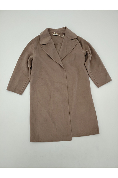 C'est Tout Dámský Vlněný Kabát Hnědý Elegantní Podzimní Vel. DE 44