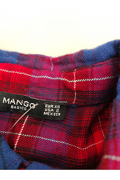 MANGO Dámská kostkovaná košile s dlouhým rukávem Vel. EU XS | MANGO | obrázek 6
