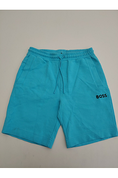 Hugo Boss Pánské Modré Bavlněné Teplákové Kraťasy S Kapsami Velikost S