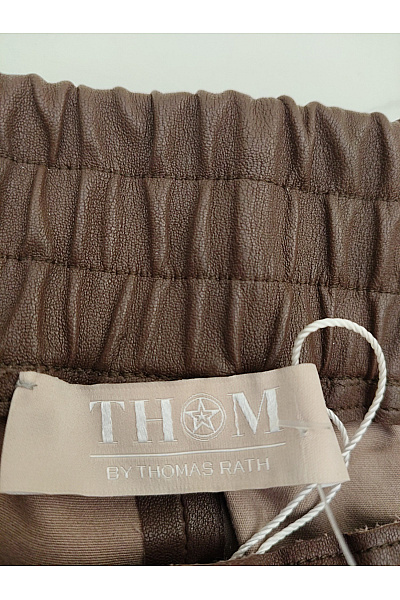 THOM By Thomas Rath Hnědé kožené kalhoty rovné Vel. DE 42 | THOM By Thomas Rath | obrázek 5