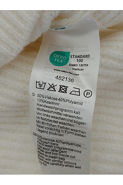 Belinda Gold Béžový pletený pulovr oversized s balonovými rukávy Velikost DE 48 | Belinda Gold | obrázek 8