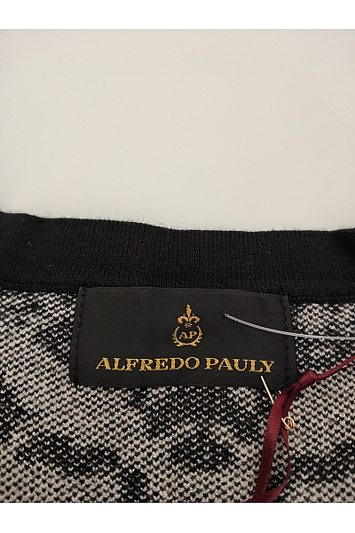 Alfredo Pauly Černobílý vzorovaný kardigan na zip elegantní Vel. EU 44 | Alfredo Pauly | obrázek 5