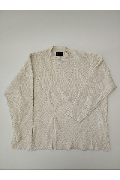 maloo Béžový oversized pletený pulovr se spadlými rameny Vel. DE 48 | maloo | obrázek 2
