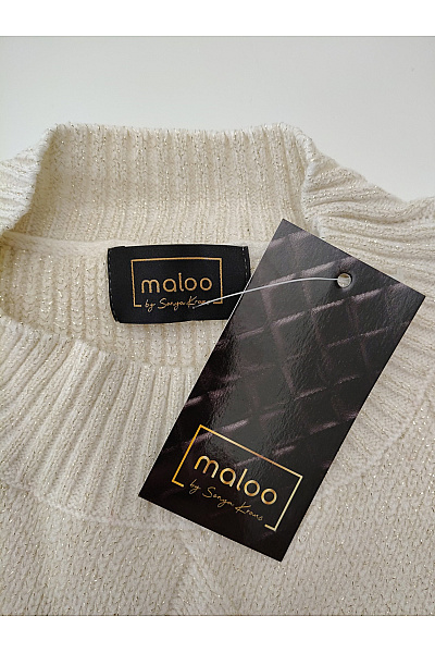 maloo Béžový oversized pletený pulovr se spadlými rameny Vel. DE 48 | maloo | obrázek 7