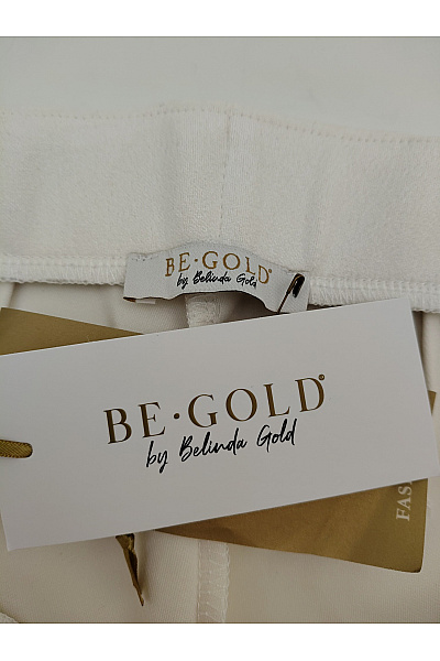Belinda Gold Bílé elegantní úzké kalhoty s vysokým pasem Velikost DE 40 | Belinda Gold | obrázek 9