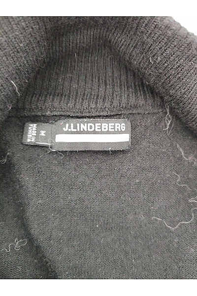 J.Lindeberg Pánský černý vlněný pulovr se stojáčkem na zip Velikost M | J.Lindeberg | obrázek 5