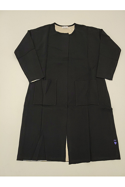Judith Williams Černý Dlouhý Kardigan Oversized Velikost DE 36