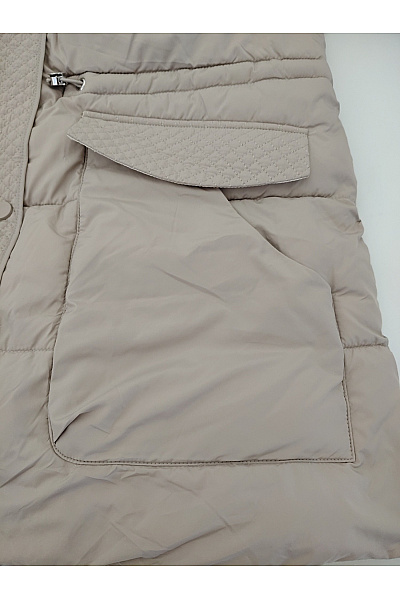 HELENA VERA Béžová prošívaná zimní bunda puffer Vel. IT 40 | HELENA VERA | obrázek 2