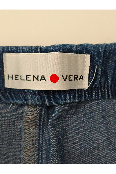 HELENA VERA Dámské modré bavlněné džíny s gumou v pase rovné Velikost 23 | HELENA VERA | obrázek 3