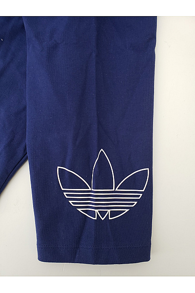 ADIDAS Modré bavlněné cyklistické kraťasy s vysokým pasem Velikost M | ADIDAS | obrázek 3