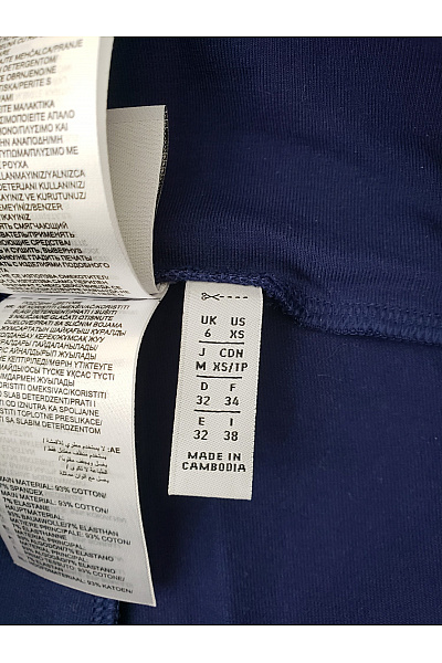 ADIDAS Modré bavlněné cyklistické kraťasy s vysokým pasem Velikost M | ADIDAS | obrázek 7