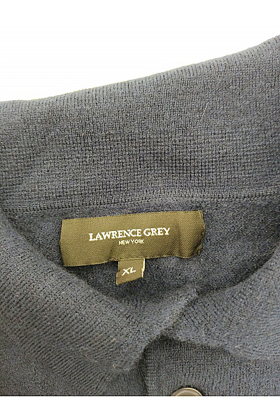 LAWRENCE GREY Pánský modrý vlněný pulovr s límečkem na knoflíky Vel. S | LAWRENCE GREY | obrázek 6