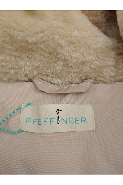 PFEFFINGER Béžová zimní parka s kapucí a kožešinou Vel. DE 48 | PFEFFINGER | obrázek 10