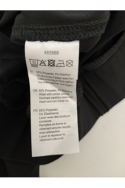 COUTURE LINE Černé dámské kalhoty Palazzo s širokými nohavicemi Velikost DE 38 | COUTURE LINE | obrázek 5