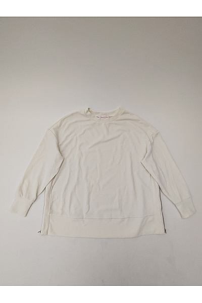 Jana Ina Bílý Dámský Oversized Pulovr Na Zip Velikost EU 44
