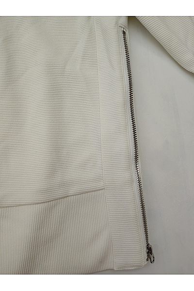 Jana Ina Bílý dámský oversized pulovr na zip Velikost EU 44 | Jana Ina | obrázek 2