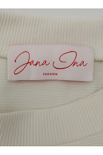 Jana Ina Bílý dámský oversized pulovr na zip Velikost EU 44 | Jana Ina | obrázek 4