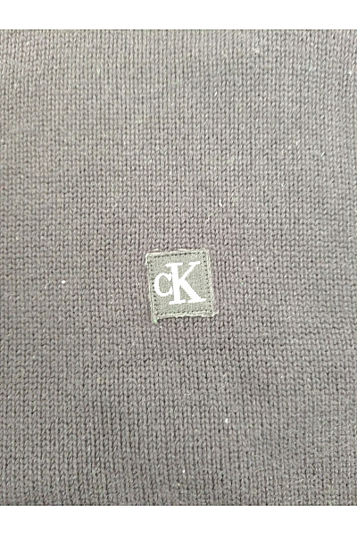 Calvin Klein Černý bavlněný crop pulovr se stojáčkem Velikost S | Calvin Klein | obrázek 3
