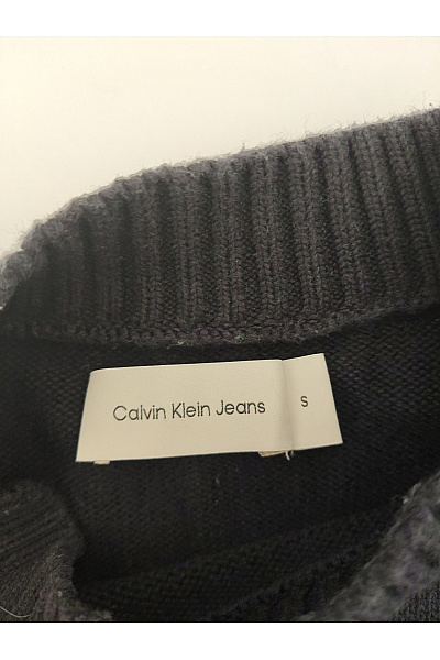Calvin Klein Černý bavlněný crop pulovr se stojáčkem Velikost S | Calvin Klein | obrázek 5