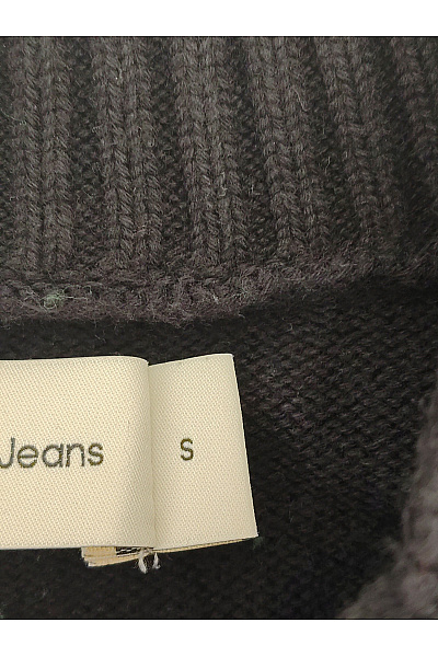 Calvin Klein Černý bavlněný crop pulovr se stojáčkem Velikost S | Calvin Klein | obrázek 6